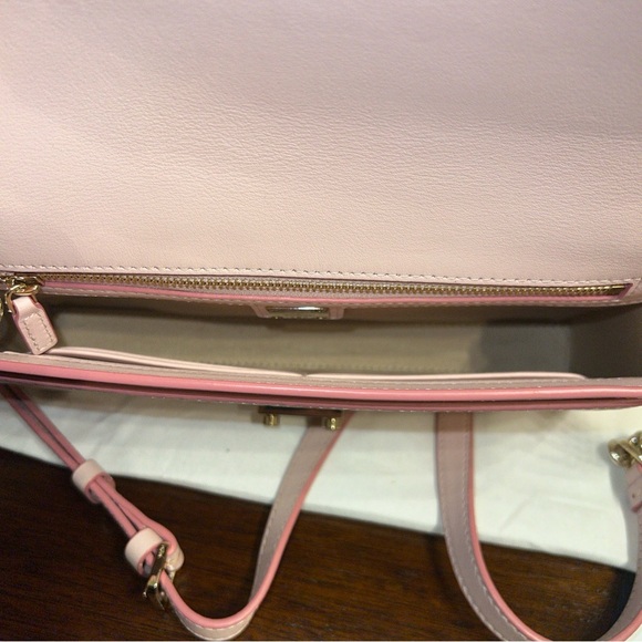 MCM Visetos Powder Pink Millie Crossbody Bag Leather Strap - Picture 7 of 10